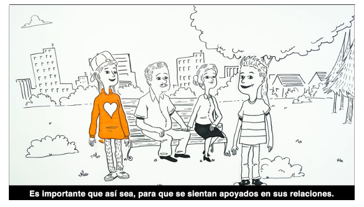 Nas telas das plataformas do Metrô de Santiago, uma campanha sobre temas como a orientação sexual, identidade de gênero e a diversidade